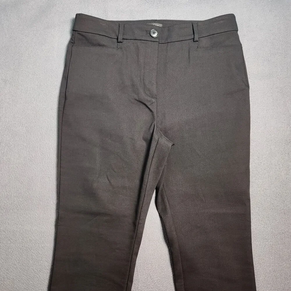 LOFT Dress Pants Women 10 Black High Rise The Curvy Skinny